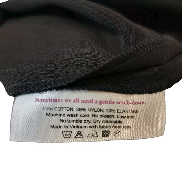 MM LAFLEUR Pants Trousers Woman 4 Black Back Seam Slit Hem Basic Career Office - Picture 8 of 8